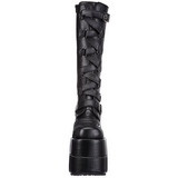 Műbőr 18 cm STACK-308 Platform Gótikus Csizma Férfi