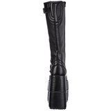 Műbőr 18 cm STACK-308 Platform Gótikus Csizma Férfi