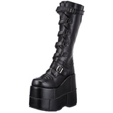 Műbőr 18 cm STACK-308 Platform Gótikus Csizma Férfi