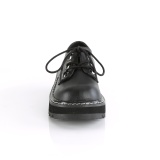 Műbőr 3 cm LILITH-99 Fekete punk cipők fűzővel