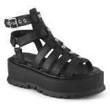 Műbőr 5 cm SLACKER-18 emo platform Demonia gladiátor szandál