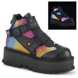Műbőr 5 cm SLACKER-32 DemoniaCult Bokacsizma Platform