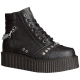 Műbőr 5 cm V-CREEPER-565 Platform Creepers Bokacsizma Férfi