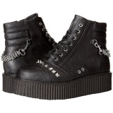 Műbőr 5 cm V-CREEPER-565 Platform Creepers Bokacsizma Férfi