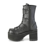 Műbőr 9,5 cm Demonia RANGER-308 platform gótikus bokacsizma