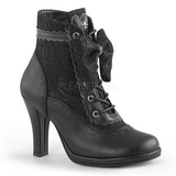 Műbőr 9,5 cm DemoniaCult GLAM-200 Lolita Gótikus Bokacsizma