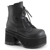 Műbőr 9,5 cm DemoniaCult RANGER-102 platform gótikus bokacsizma