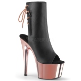 Műbőr Arany Króm Platform Bokacsizma női 18 cm Pleaser ADORE-1018