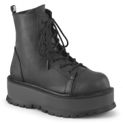 Műbőr boots 5 cm SLACKER-55 Fekete bokacsizma női