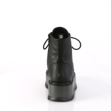 Műbőr boots 5 cm SLACKER-55 Fekete bokacsizma női