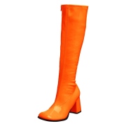 Narancssárga csizmák lakkbőr GOGO-300 női csizma magassarkű a férfi