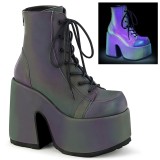 Neon 13 cm CAMEL-203 chunky demonia bokacsizma platform