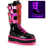 Neon 5 cm SLACKER-156-2 cyberpunk csizma platformos