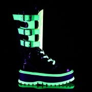 Neon 5 cm SLACKER-156 cyberpunk csizma platformos