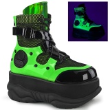 Neon 7,5 cm NEPTUNE-126 demoniacult bokacsizma - unisex cyberpunk bokacsizma