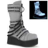 Neon 8,5 cm TRASHVILLE-138 demoniacult csizma - unisex platform csizma