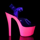 Neon csillámos 18 cm Pleaser SKY-308UVG rúdtánc magassarkú cipő