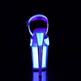 Neon csillámos 20 cm FLAMINGO-810UVG rúdtánc magassarkú cipő