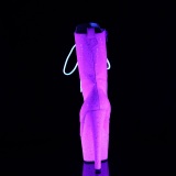 Neon glitter 18 cm ADORE-1040IG platformos magassarkú bokacsizma