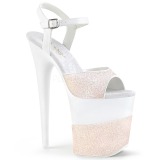 Opál Csillámos 20 cm Pleaser FLAMINGO-809-2G Magassarkú Platform