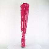 Pink 13 cm széles borjú kitágít combcsizma férfiaknak
