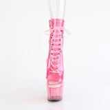 Pink csillámos 18 cm ADORE-1021C rúdtánc bokacsizma platform