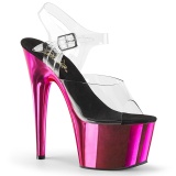 Pink króm platform 18 cm Pleaser ADORE-708 rúdtánc cipők platform