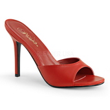 Piros 10 cm CLASSIQUE-01 alacsony sarkú női papucs