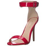 Piros 13 cm AMUSE-10 transzvesztita magassarkű cipő