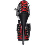 Piros 15 cm DELIGHT-660FH Fűző Magassarkú Cipők