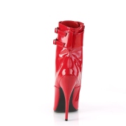 Piros 15 cm DOMINA-1023 bokacsizma stiletto magassarkú
