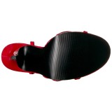 Piros 15 cm DOMINA-108 transzvesztita magassarkű cipő