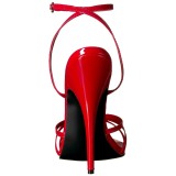 Piros 15 cm Devious DOMINA-108 női magassarkú szandál