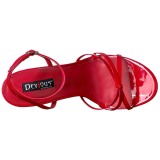 Piros 15 cm Devious DOMINA-108 női magassarkú szandál