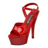 Piros 15 cm FUNTASMA JULIET-209 Magassarkú Platform
