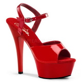 Piros 15 cm Pleaser KISS-209 Magassarkú Platform