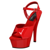 Piros 15 cm Pleaser KISS-209 Magassarkú Platform