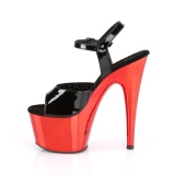 Piros 18 cm ADORE-709 Króm Platform Magassarkú