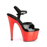 Piros 18 cm ADORE-709 Króm Platform Magassarkú