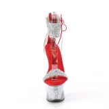 Piros 18 cm SKY-327RSI pleaser magassarkú boka mandzsetta strass