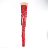 Piros 20 cm FLAMINGO-3000HWR Hologram rúdtánc platform overknee csizma
