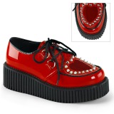 Piros 5 cm CREEPER-108 Platform Creepers Cipő