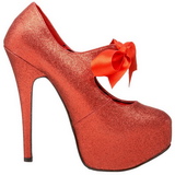 Piros Csillámos 14,5 cm Burlesque TEEZE-04G női cipők magassarkű