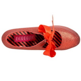 Piros Csillámos 14,5 cm Burlesque TEEZE-04G női cipők magassarkű