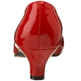 Piros Lakk 5 cm FAB-420W női körömcipő alacsony sarkú