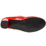 Piros Lakk 5 cm SCHOOLGIRL-50 iskoláslány tömbsarkú cipő pántos