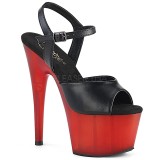 Piros Műbőr 18 cm ADORE-709T platform pleaser szandál