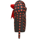 Piros Pontok 14,5 cm Burlesque TEEZE-25 Fekete Körömcipők