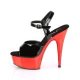 Piros krom platform 15 cm DELIGHT-609 pleaser magassarkú