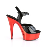 Piros krom platform 15 cm DELIGHT-609 pleaser magassarkú